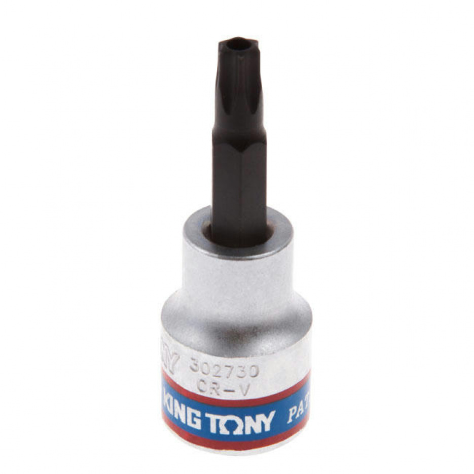 Насадка (бита) торцевая 3/8", Torx, T30, L = 50 мм, с отверстием KING TONY 302730